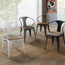 Walmsley Metal Arm Chair Dining Chairs Industrial Style Dining Chairs Metal Armchair