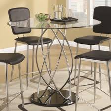Ciccone Contemporary Glass Counter Height Table With Spiral Base Glass Kitchen Tables Glass Top Dining Table Counter Height Table