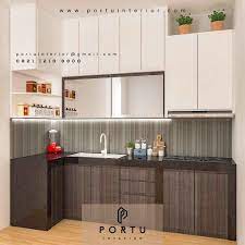 Okey, langsung aja deh kita simak ragam. Design Kitchen Set Minimalis Kombinasi Warna Portu Interior