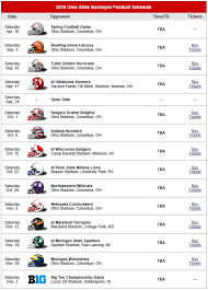 2016 Ohio State Buckeyes Football Schedule Ohio State Buckeyes Football Ohio State Football Ohio State