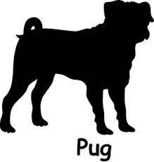 Download Free Pug Dog Clip Art Image Pug Dog Silhouette With The Word Pug Dog Silhouette Pug Silhouette Dog Clipart