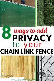 We are tired of the junk being piled up against the chain link fence and along the side of their house, and no need to wait forever for patio privacy the green way. 8 Proven Chain Link Fence Privacy Solutions Here S What Can You Put On A Chain Link Fence For Privacy Learn Along With Me
