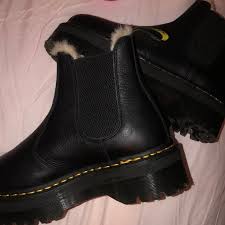 Taking your style to the next level. Dr Martens Shoes Platform Chelsea Fur Lined Docs Poshmark