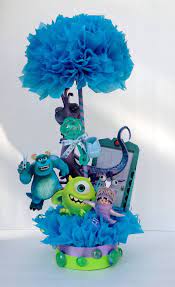 Monsters Inc Centerpiece Baby Shower Centerpiece Baby Boy Etsy In 2020 Monsters Inc Baby Shower Monsters Inc Centerpieces Monster Inc Party