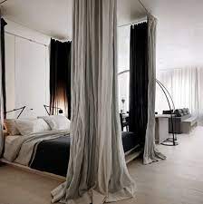 Window treatments curtains & drapes blinds & shades curtain rods & hardware sheer curtains blackout curtains kitchen curtains. 10 Ways To Make A Big Bedroom Feel Cozy Big Bedrooms Canopy Bed Curtains Bedroom Design