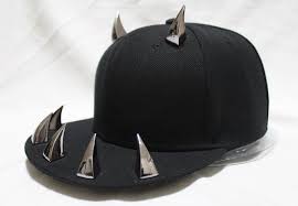 Stree Star Cool Punk Rivet Hat Hiphop Baseball Caps Flat Brim Hat Performance Cap Horn P12 Free Shipping Us 18 90 Flat Brim Hat Cool Hats Hats