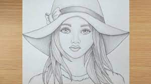 How to draw a girl's face. How To Draw Girl Face With Hat Pencil Sketch Pencil Drawing Pencil Drawings Of Girls Simple Face Drawing Hipster Drawings