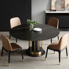 Browse a variety of modern furniture, housewares and decor. Round Dining Table Modern Black Marble Dining Table Stainless Steel Base
