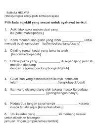 Latihan bahasa melayu tahun 1. Latihan Tatabahasa Bahasa Melayu Tahun 3 2020