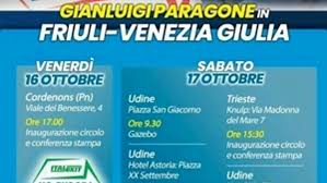 Il sinistro in piazza lauro de bosis, a due passi dalla farnesina. Tour Di Gianluigi Paragone In Friuli Venezia Giulia