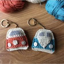 Pdf Pattern For Crochet Campervan Keyring And Crochet Campervan Bunting Two Patterns Porte Cles Crochet Applique Au Crochet Crochet