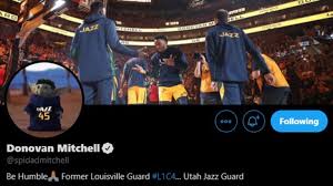 Members of the new orleans pelicans and utah jazz kneel together in front of the black lives matter logo on the court during the national. Jazz Guard Donovan Mitchell Shows Love For Baby Yoda On Twitter