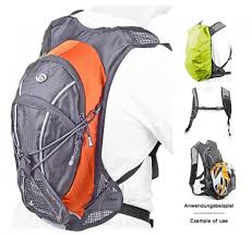 Fahrrad Rucksack Turbo Gsb 6 Mit Regenhulle Gepolstert Schwarz Orange