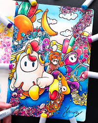 Fall Guys Fan Art Doodle Art Designs Cute Doodle Art Doodle Art