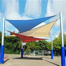Blue Right Triangle Sun Shade Sail Fabric Cover Patio Pool Pergola Patio Sun Shades Pergola Pictures