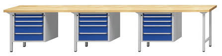 Etabli Professionnel De Couleur Bleue Avec Trois Compartiments Mobilier Professionnel Mobilier Bureau Etabli
