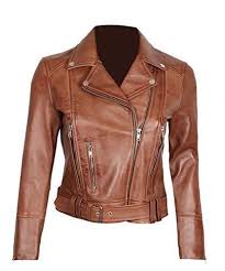 Brown Women Leather Jacket Genuine Leather Motorcycle Jackets Women L Leather Jackets Women Leather Jacket Women Brown Leather Motorcycle Jacket Women