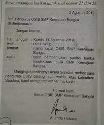 Contoh surat undangan rapat sekolah dengan orang tua. Kalimat Pembuka Surat Undangan Amat