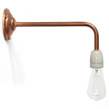 Industrial Style Minimalistische Wandleuchte Mit Porzellanfassung Kupfer Rohr Wandarm Und Edison Gluhfadenbirne Wandleuchte Rohre Lampe Wand