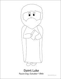 Saint dominic coloring page thecatholickid com colorful. Saint Luke My Catholic Kids
