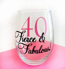 Be prepared and equip yourself with some cool mugs and cups from yellow octopus. Personalized Fierce Fabulous 40th Birthday Wine Glass Milestone Wine Glass 40th Birthday 40th Birthday Wine Glass 40th Birthday Wine Birthday Wine Glass