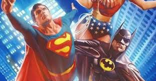 Alex Ross Brought Together Michael Keaton S Batman Christopher Reeve S Superman Lynda Carter S In 2020 Michael Keaton Batman Keaton Batman Christopher Reeve Superman