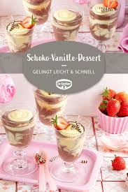 Schnelles Schoko Vanille Dessert Rezept In 2020 Schoko Dessert Dessert Schokolade Dessert