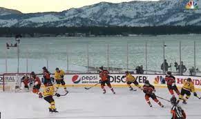 The game was originally scheduled for 3 p.m. Lake Tahoe Background For Bruins Flyers Game Is Stunning