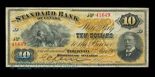 Canada Standard Bank Of Canada 10 Dollars 1 Mai 1900 Bank Notes Dollar Canada