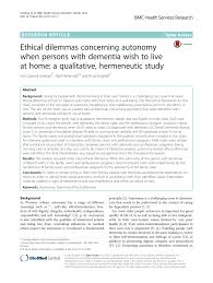 As mentioned, contract obligations generally depend on the specific subject matter of the contract. Pdf Ethical Dilemmas Concerning Autonomy When Persons With Dementia Wish To Live At Home A Qualitative Hermeneutic Study