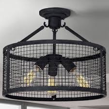 Maybe you would like to learn more about one of these? Industrial Edison Bulb Semi Flushmount Light Black 16 Inch By Quoizel Lighting Wlr1716mb Destination Lighting