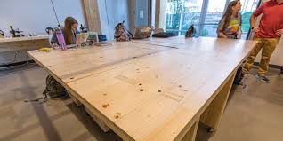 A common building material you can get at any home repair or construction store is plywood. Adohi Uses Throw Away Material To Build Tables Uarkhome