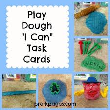 Printable Play Dough Task Cards For Preschool And Pre K Preschool Playdough Playdough Play Dough Center