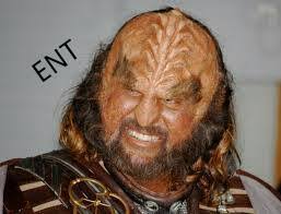 I have a weird question to ask. The disease that phlox is kidnapped and  forced to heal. Is that what they were using to explain why klingons look  so different in TOS? |