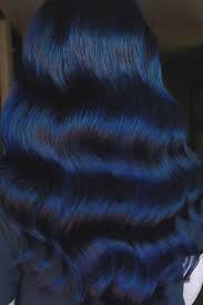 Vintage Blue Black Waves Brunette Highlights Want To Pull Off Blue Black Hair Dark Blue Balay In 2020 Hair Color For Black Hair Blue Black Hair Midnight Blue Hair
