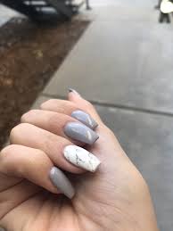 Acrylic nail designs show off your feminine power to the world. Grey Nails Acrylic Marble Nails Coffin Nails Marblenails Acrylic Nails Coffin Grey Acrylic Nail Tips Grey Acrylic Nails