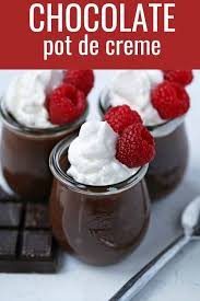 Chocolate Pot De Creme Rich Velvety Smooth Chocolate Custard Topped With Fresh Whipped Cream A Pot Of Cream M Chocolate Custard Desserts Best Dessert Recipes