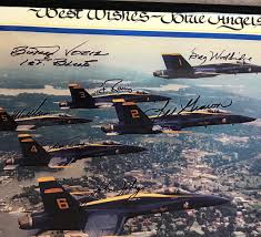 Usna (route 450) bridge closure in annapolis, md (only in the event of blue angels circle and arrival foul weather requirement) 11:00 a.m. 1991 Blue Angels Over Us Naval Academy Annapolis Best Wishes Autographed