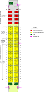 This airplane has 152 seats. Seat Map