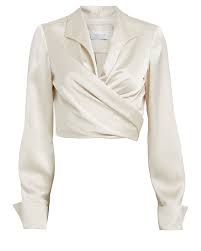 White satin on latina ass. White Satin Wrap Blouse Cheap Online