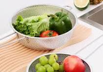 Rice Strainer Fine Mesh Strainer Fruit Wash Colander Rice Washing Bowl