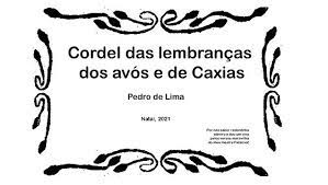 Cordel Avós - Caxias-MA | Pedro de Lima