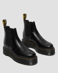 Dr martens womens 2976 leonore fashion boots black burnished wyoming size 9. 2976 Leder Chelsea Boots Mit Plateau Dr Martens