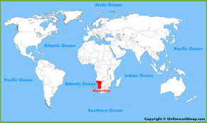 The namibia desert which is the oldest desert in the world is found in namibia. Namibia Location On The World Map