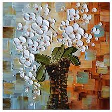 Asdam Art 3d Oil Paintings 100 Hand Painted Artwork Modern Home Decor Wall Art 24x24 Inch You Ca Floral Wall Art Flower Painting Canvas Modern Wall Artwork
