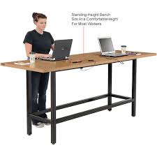 Tables Restaurant Breakroom Tables Interion Standing Height Table With Power 96 L X 36 W X 42 H Mdf Top 695 In 2020 Standing Height Table Break Room Table