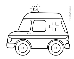 Ambulance Car Transportation Coloring Pages For Kids Printable Free Cars Coloring Pages Coloring Pages For Kids Valentine Coloring Pages