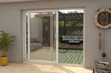 Part Q 4500mm UPVC White Sliding Doors Fixed / Sliding / Sliding / Fixed