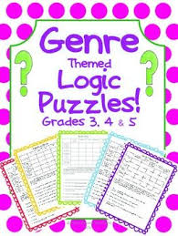 Find freeprintabletm.com on category puzzles. Genre Themed Logic Puzzles Grades 3 4 5 Critical Thinking Logic Puzzles Critical Thinking Book Genres