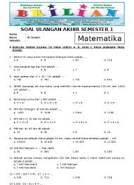 Penyempurnaan rpp k13 revisi 2018 ini diperlukan karena menyikapi era globalisasi yang sedang berlangsung dewasa ini, dimana indonesia menghadapi berbagai tantangan. Soal Uas Matematika Sd Kelas 4 Semester 2